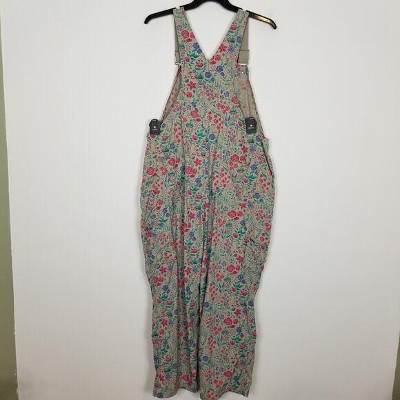 Duluth Trading Women Heirloom Gardening Stretch Overalls Sz XL x 29 Floral Print - Picture 4 of 7